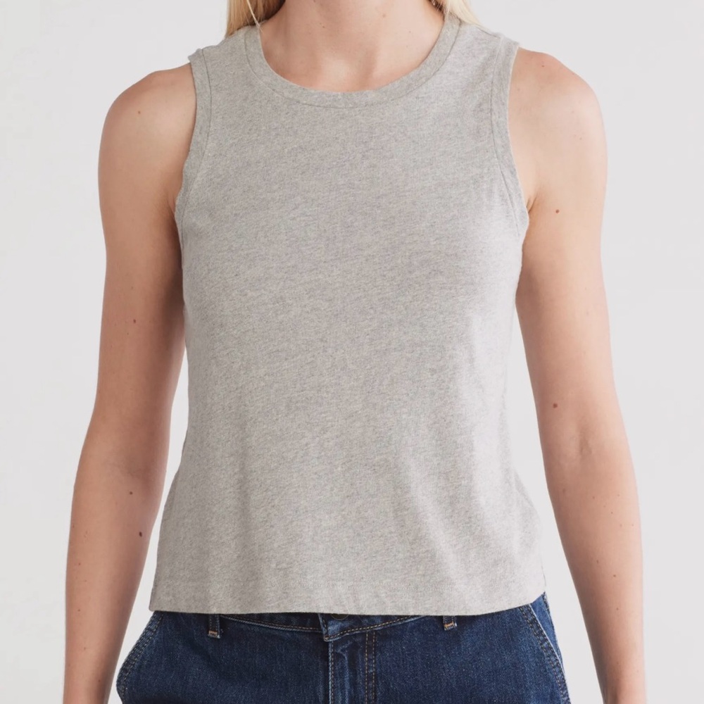 L'Agence Mikaela Heather Gray Tank Top Size M NWT